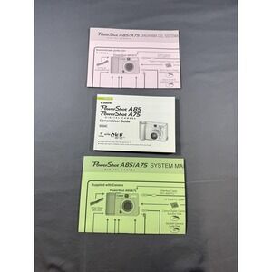 Vintage Canon PowerShot A85 A75 Camera User Guide Manual System Map Lot 3 Set